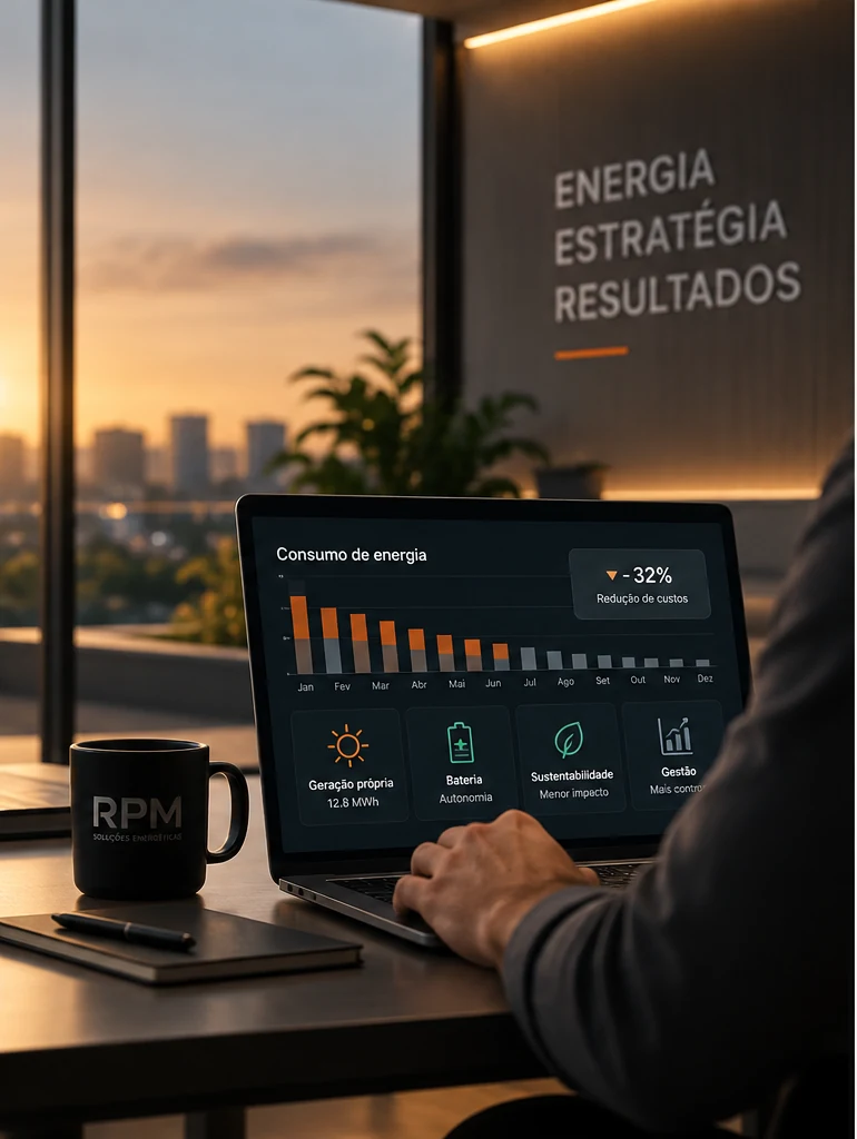 Análise de consumo e gestão estratégica de energia em painel digital